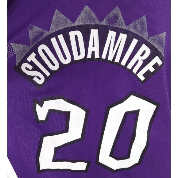 Vintage 90's NBA Champion Toronto Raptors Damon Stoudamire #20 Jersey 48 XL Rare - Picture 7 of 8